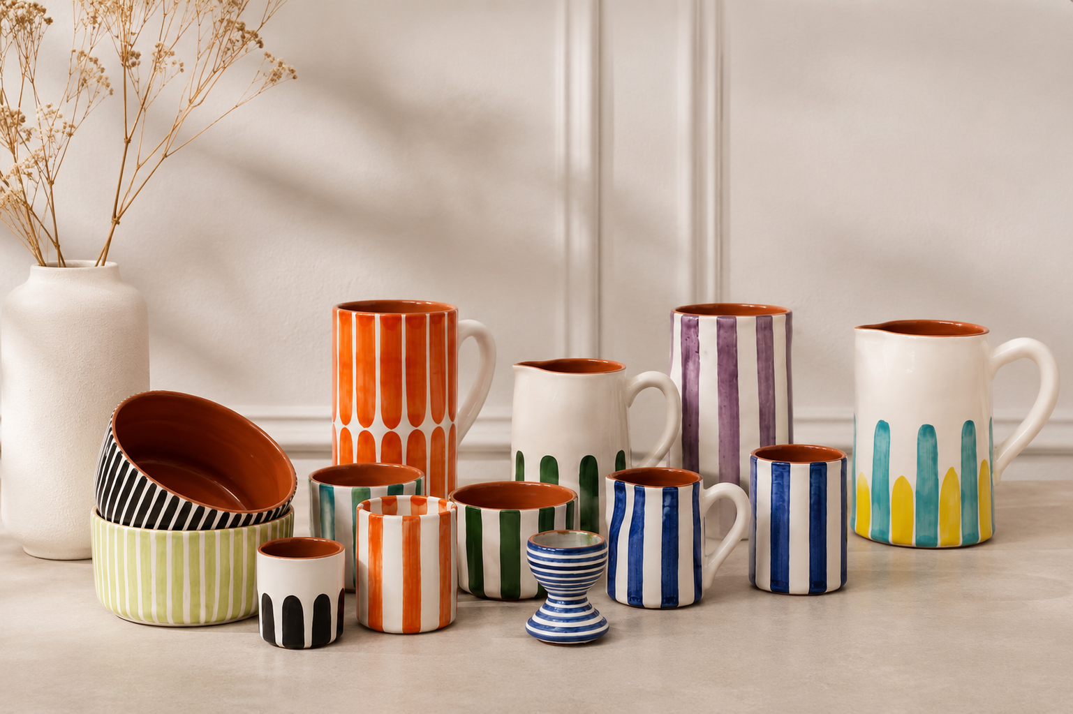 Ideia Cerâmica handmade Portuguese ceramics displayed in a home interior